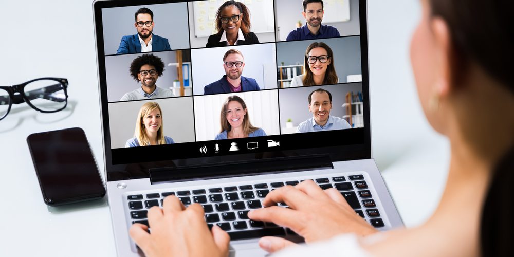 Online,Video,Conference,Business,Meeting,Call,On,Laptop Online Learning