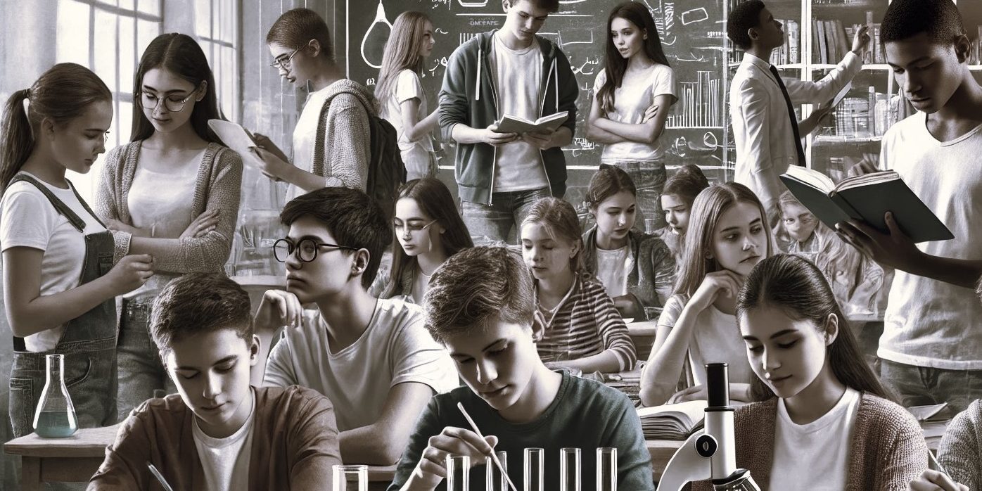 Students in Class AI generated resized